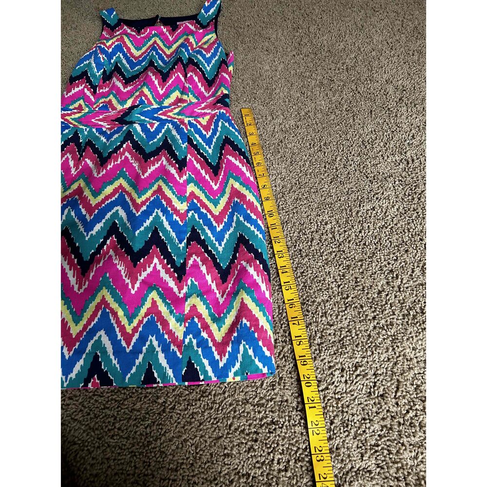Lilly Pulitzer Multicolor Chevron Hearts A Flutter Sleeveless Dress Size 2 - Picture 4 of 5